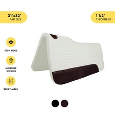 Resistance 31 x 32 Felt Performance Woolen Saddle Pad with Wear Leathers 1.5"