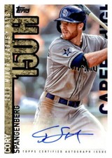 Cory Spangenberg 2015 Topps Series 2 Career High Auto Card #CHA-CSP