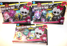 LOT of 4 - 12 total figures   Monster High Minis Seasons Pack 3 Vinyl New Sealed