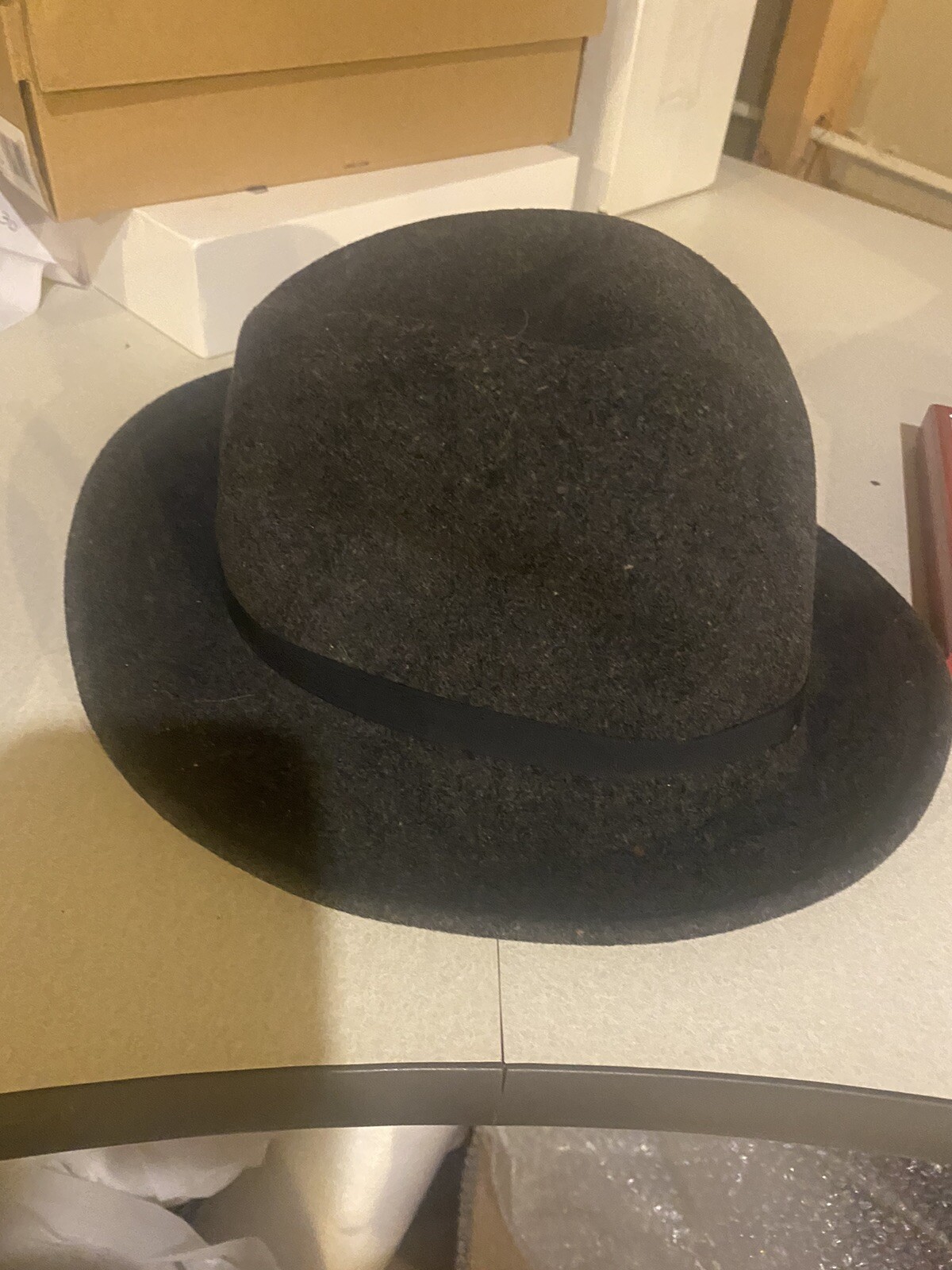Pendleton Gray Wool Fedora Hat Medium Made In USA - image 7
