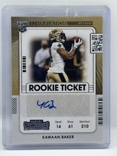 KAWAAN BAKER #200 RC 2021 PANINI CONTENDERS OPTIC SAINTS AUTO