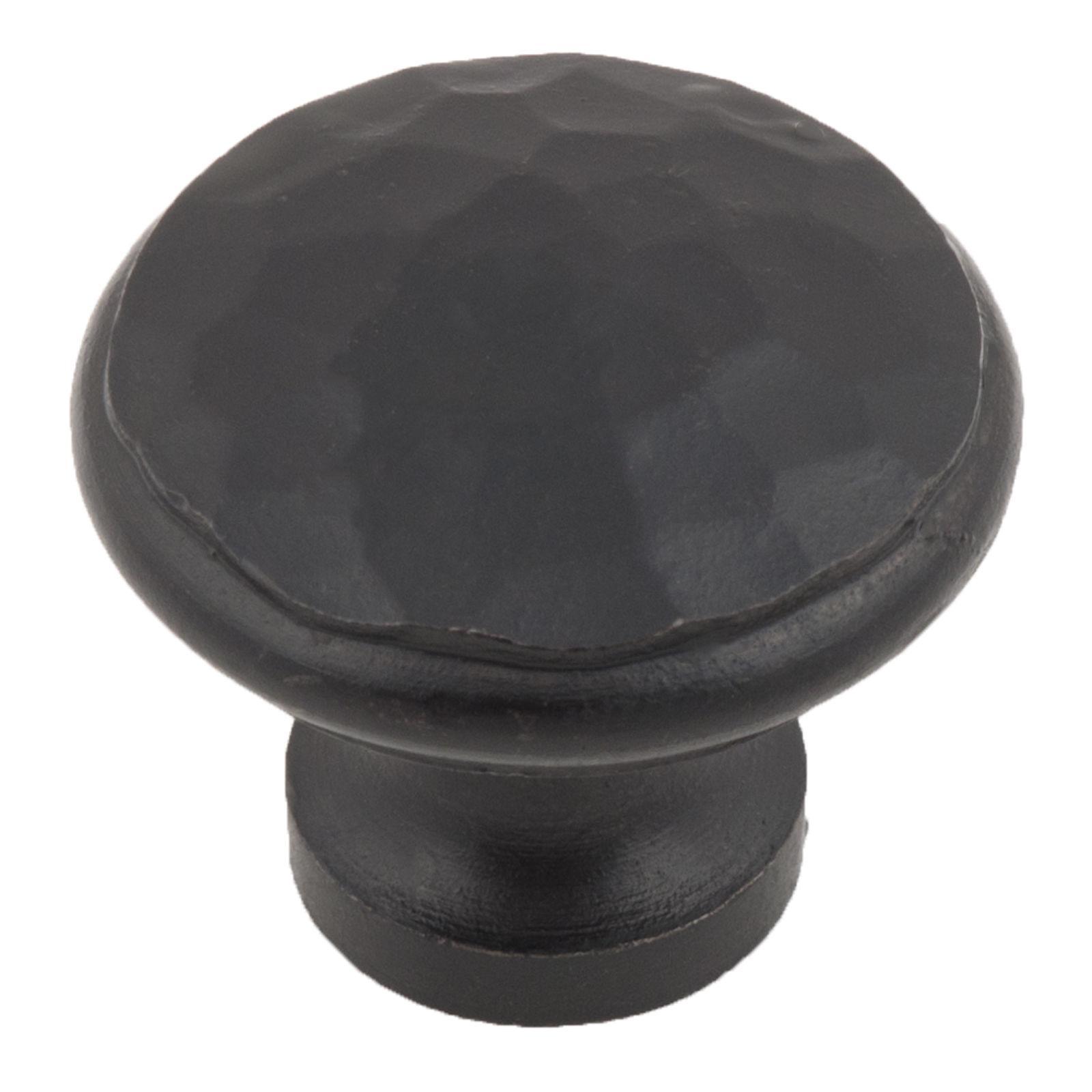 Knob 30mm Black Cast Iron Cupboard Door Furniture Drawer