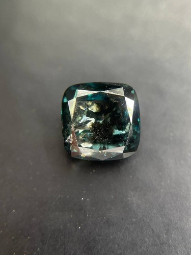 1.54 Ct Blue Salt And Pepper Diamond Lab Grown Diamond Cushion Cut Lab Diamond - Picture 8 of 10