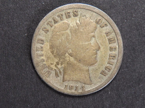 1914-S Barber Dime — photo from the most recent tracked eBay sale