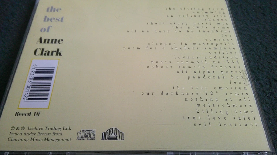 CD THE BEST OF ANNE CLARK (COMPILATION/1992) - Bild 2 von 2