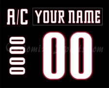 Kelowna Rockets Customized Number Kit For 2021-Present Away Uniform