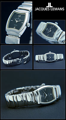 Luxury Jacques Lemans Ladies Watch Swiss Made Dial Black 20mm JL-879