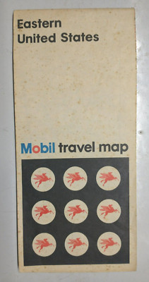 1972 Mobil Eastern United States Road Map