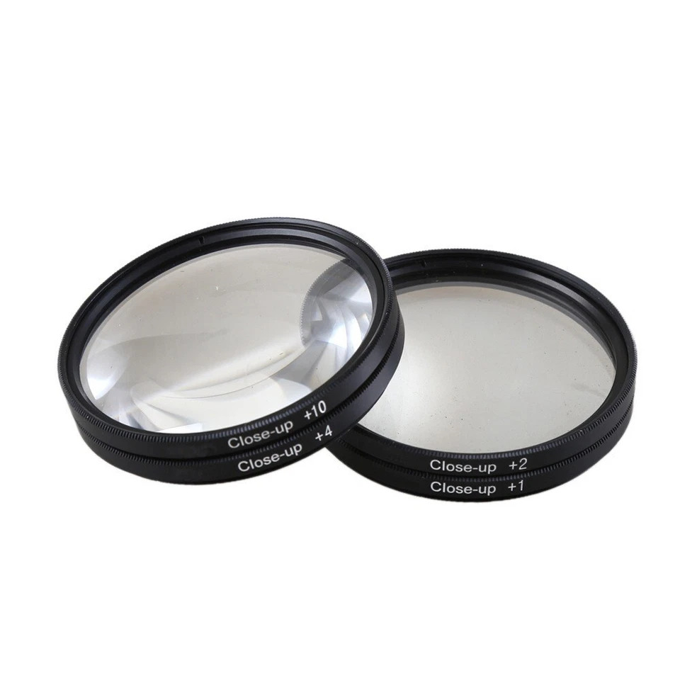 49/52/55/58/62/67/72/77mm +1+2+4+10 Close Up Macro Lens Aluminum Filter Kit 4PCS - Image 2 of 4