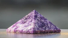95mm Lepidolite Meditation Healing Reiki Chakra Aura Power Spirit Stone Pyramid