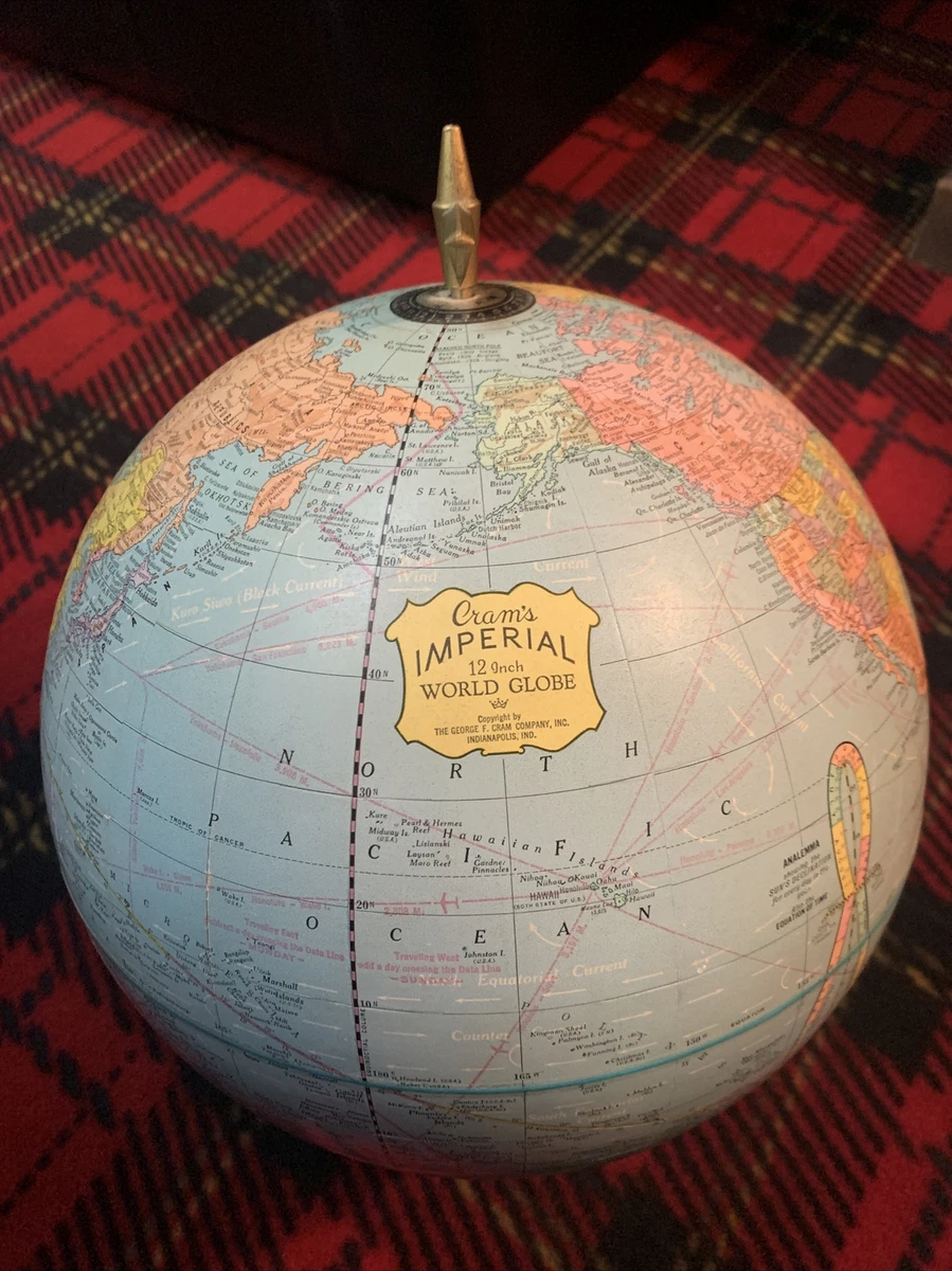 George F. Cram Co. 9 to 12in. Inches Diameter Antique World Worlds