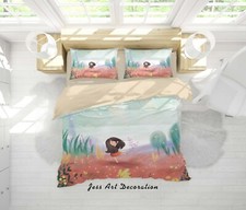 3D Fairy Tale Girl Painting Kids Quilt Cover Set Duvet Cover Bedding Pillowcases