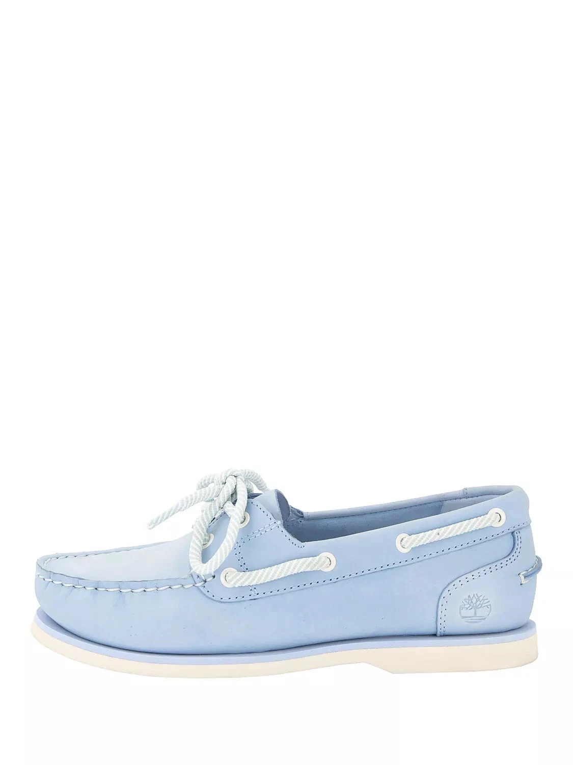 NUOVA CON ETICHETTE TIMBERLAND UK 6.5 EU 39.5 SCARPA DA BARCA CLASSICA IN PELLE BLU CHIARO