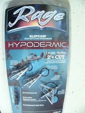 Rage Hypodermic 2 Blade Broadheads 100 Grain 2 Inch Cut R39100 Free Shipping