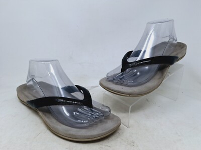 Vionic Womens Dillon Black Toe Post Sandal Size 9 US