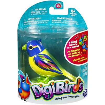 DigiBirds 88286 - Interaktiver Spielzeugvogel mit Pfeifring, ca. 7,5 x 9 cm, sor