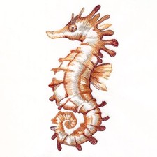 Sea Horse Ocean HAND Towel SET Embroidered Gorgeous Sea Ocean Nautical
