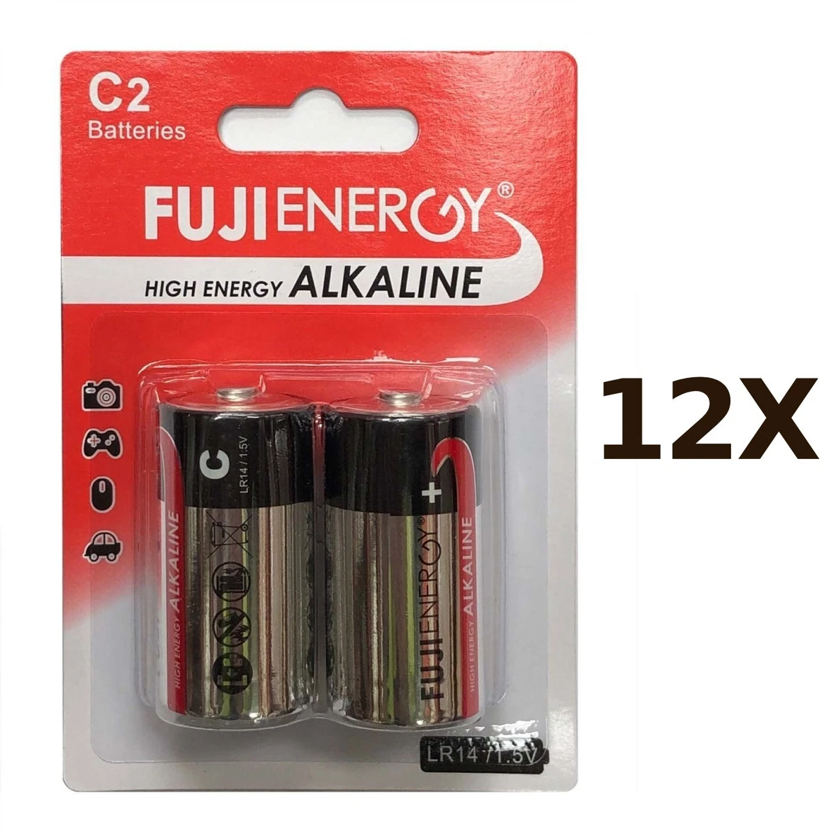 2 Pack C Cell LR14 1.5V Alkaline Battery for Electronic Toys