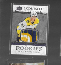 Philip Tomasino 2021-22 UD Exquisite Hockey Rookie Jersey Relic RC SSP /99