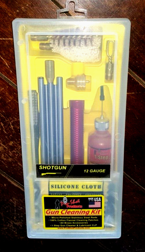 Pro-Shot Products Cleaning Kit: Rod/Patches/Bore Brush Cloth/+More -Item #S12KIT