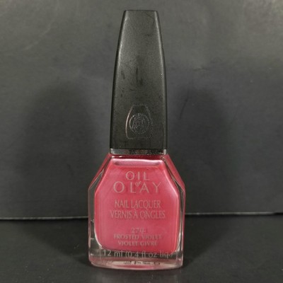 Oil Of Olay Nail Polish Lacquer 270 FROSTED VIOLET Disc Hard to Find Purple Pink