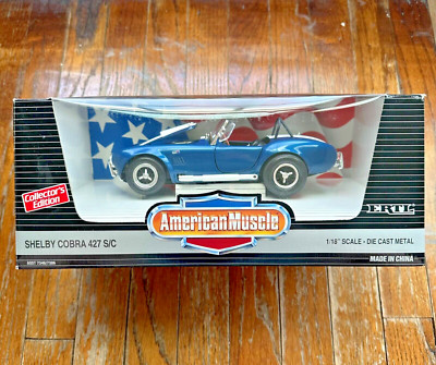 1/18 ERTL American Muscle 1965 SHELBY COBRA 427 S/C Diecast Blue NIB 7346/7386