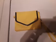 Charming Charlie Yellow Purse Bag Clutch Wristlet Handbag Organizer