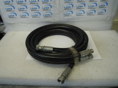 PARKER 692-6-6 HYDRAULIC DOUBLE HOSE TWIN 86" WP 21.0 MPa 3046PSI 10mm 3/8 - Foto 1 di 4