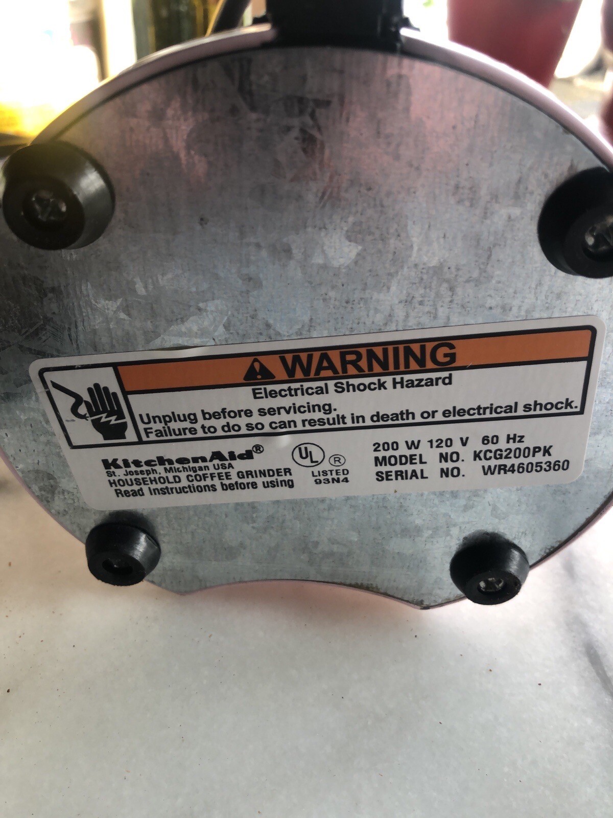 Vintage KItchenaid a9 Kcg 200 Free Ship Burr Coffee Grinder Works