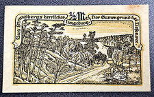 STRAUSBERG NOTGELD 1/2 MARK 1921 EMERGENCY MONEY GERMANY BANKNOTE (34077)