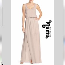 NEW Show Me Your MuMu Dusty Pink Grey Feminine Bridesmaid Maxi Dress Size Small