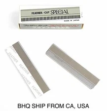 FEATHER CUT STAINLESS X 10PCS BLADE HAIR STYLING RAZOR THINNING SHEARS (JAPAN)