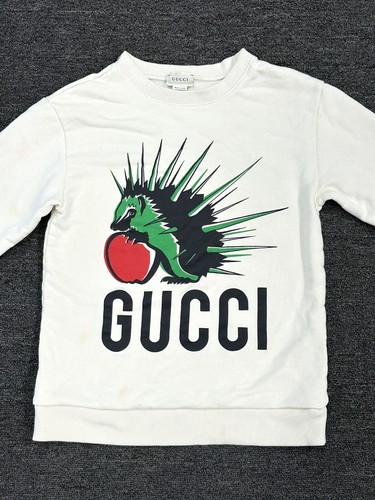 Rare 2019 Gucci Kids Long Sleeve Sweatshirt with Hedgehog Print ~ Size 10 ~ READ - Picture 4 of 22