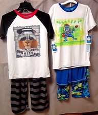 Target Circo Boys Short Sleeved Three Piece Pajamas, Animal, Size L NWT