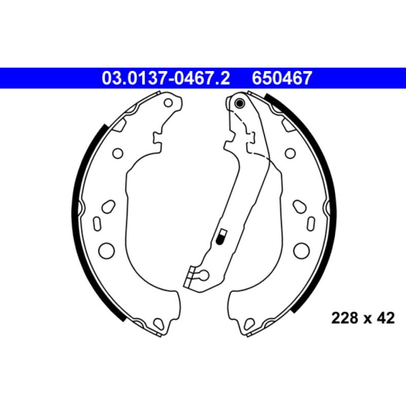 ATE 03.0137-0467.2 Ganasce Freno con leva - Immagine 2