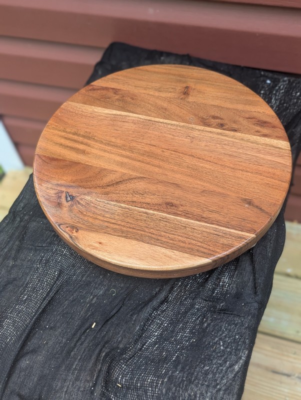 Hearth & Hand Wooden Footed Round Serving Board