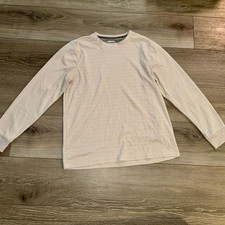 DKNY Men's Long Sleeve Shirt Crewneck Size XL- Light Gray