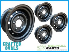 16 x 8 Black REME 'Wolf' HD Steel Wheels for Land Rover Defender 90 110 130 x 4