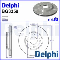 2X Bremsscheibe Delphi BG3359 2 Bremsscheiben Vorderachse Vorne