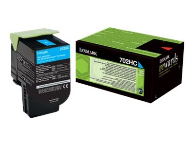 Lexmark 702HC - 70C2HC0 - Toner Cyan - FüR Cs310Dn, Cs310N, Cs410Dn, Cs410Dtn,-image