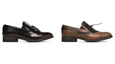 Dkode Sirian Women's Slip-On Loafers Lace Cognac Wine Black Size 35