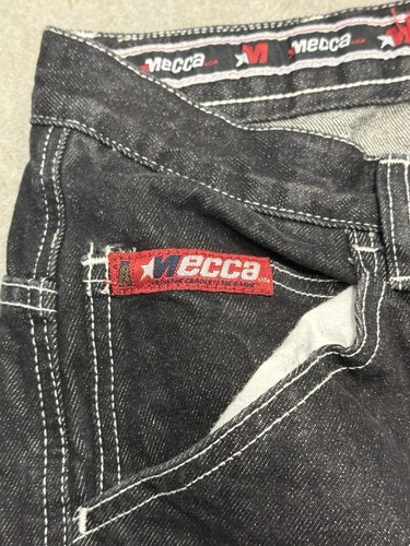 Vintage Y2K Mecca Loose Fit Cargo Carpenter Pants Logo Youth Size 20 30x31 - Picture 8 of 12