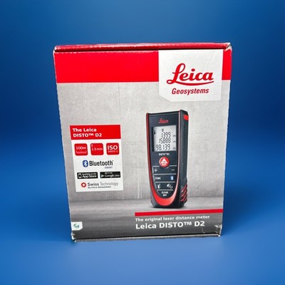 Leica Disto D2 100m/330ft Laser Distance Measure, Open Box