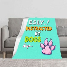 Durable Soft  Warm Flannel Blanket - Cozy Dog-Themed Design