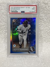 2022 Bowman Draft 1st Edition - Oscar Colas #BD-51 Blue Foil 83/150 (RC)