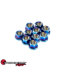 SpeedFactory Racing BURNT Titanium M8 x 1.25MM 6-Point Nuts (10-Pack) SF-02-058-