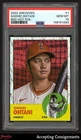 2022 Topps Archives Red Hot Foil #1 Shohei Ohtani ANGELS 42/50 PSA 10 GEM MINT