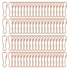 80 Pcs 40mm Stainless Steel 304 Spring Snap Lanyard Hook Keyring, Red Bronze
