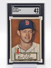 KARL OLSON 1952 TOPPS #72 BLACK BACK RED SOX SGC 4 Q1887