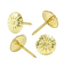 Auvotuis 100PCS Gold Brass Upholstery Decorative Tacks, Antique 100PCS,